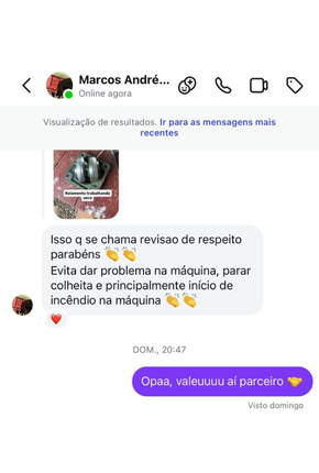 Mensagem de aluno elogiando o trabalho do Robson Molina (1)